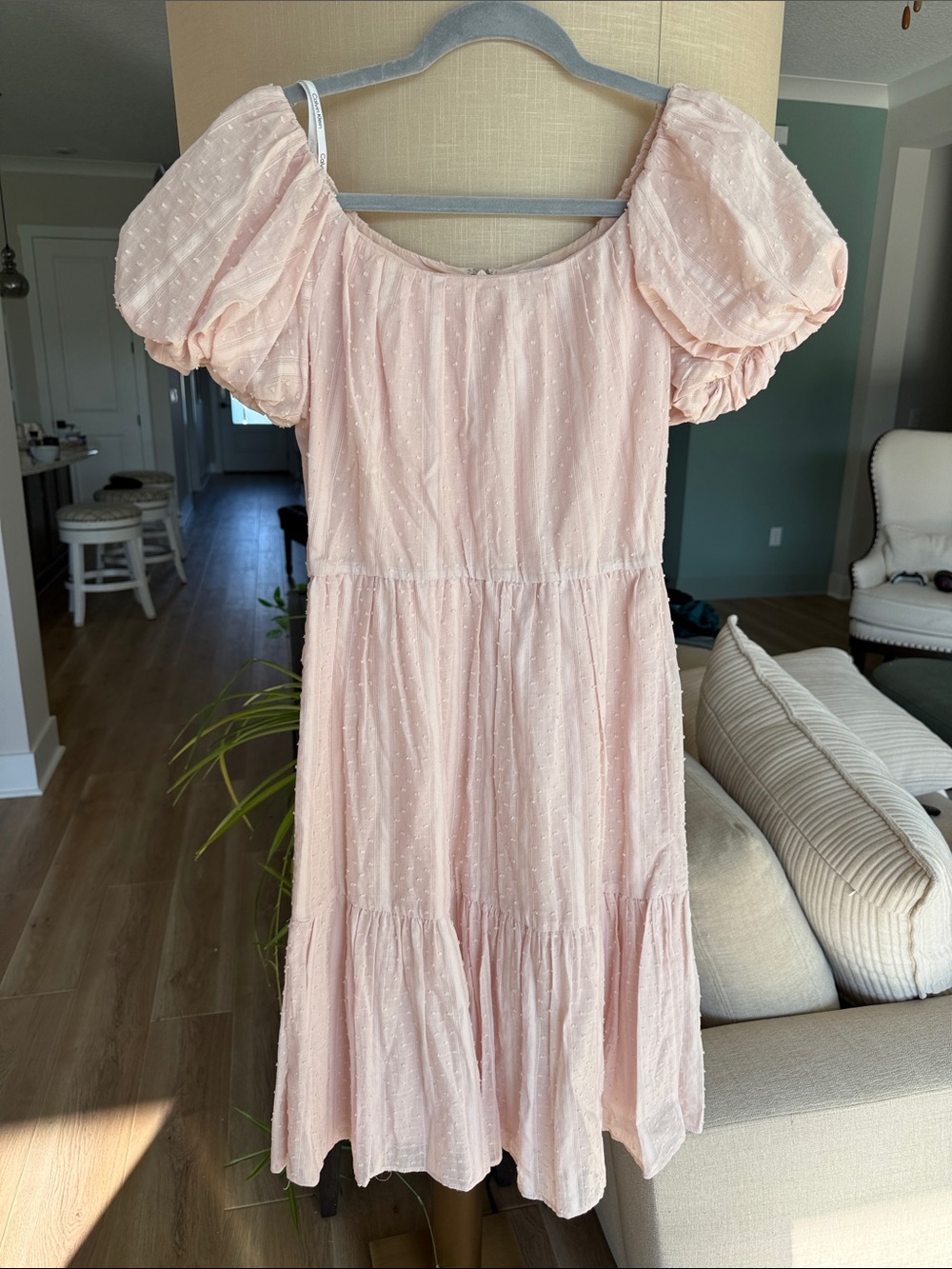 Calvin Klein Soft Pink Linen-Look Top